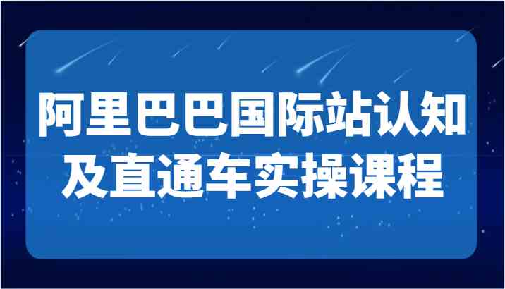 阿里巴巴国际站认知及直通车实操课-国际地产逻辑、国际站运营定位、TOP商家运营思路-课程网