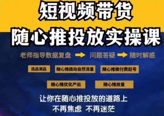 2024好物分享随心推投放实操课，随心推撬动自然流量/微付费起号/优化产出-课程网