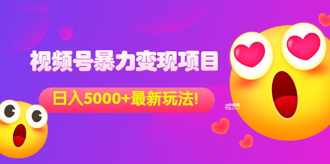 （3218期）外面收费699的视频号暴力变现项目，日入5000+，简单易操作当天见效果-课程网