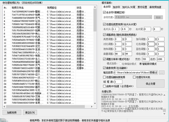 (5715期)抖音暴力起号,短视频美女号起号项目+千部擦边资源+批量剪辑去重软件