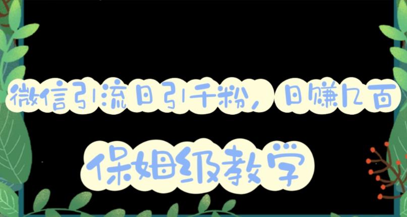 （6073期）微信互推圈半自动引流方案，矩阵操作日引千人思路【详细视频教程】-课程网