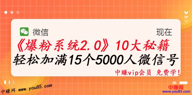 （982期）《爆粉系统2.0》，轻松加满15个5000人微信号，实现月入10万元+-课程网